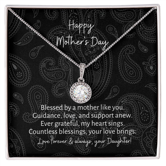To Mom, From Daughter, Eternal Hope Necklace, and Mother's Day Message Card Gift - Lainey Brooke Jewelry